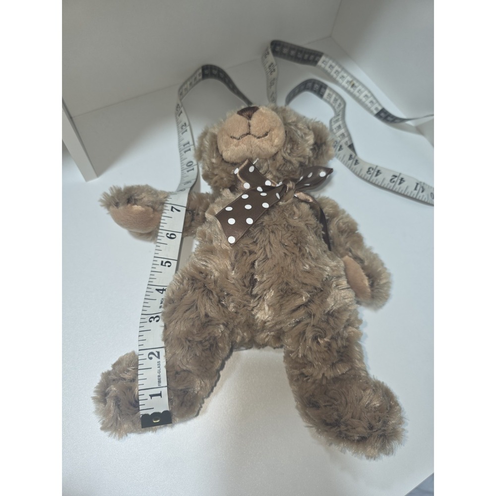Ganz Brown Plush Teddy Bear with Polka Dot Bow –‎ 11" Soft Stuffed Animal Toy - Picture 9 of 10